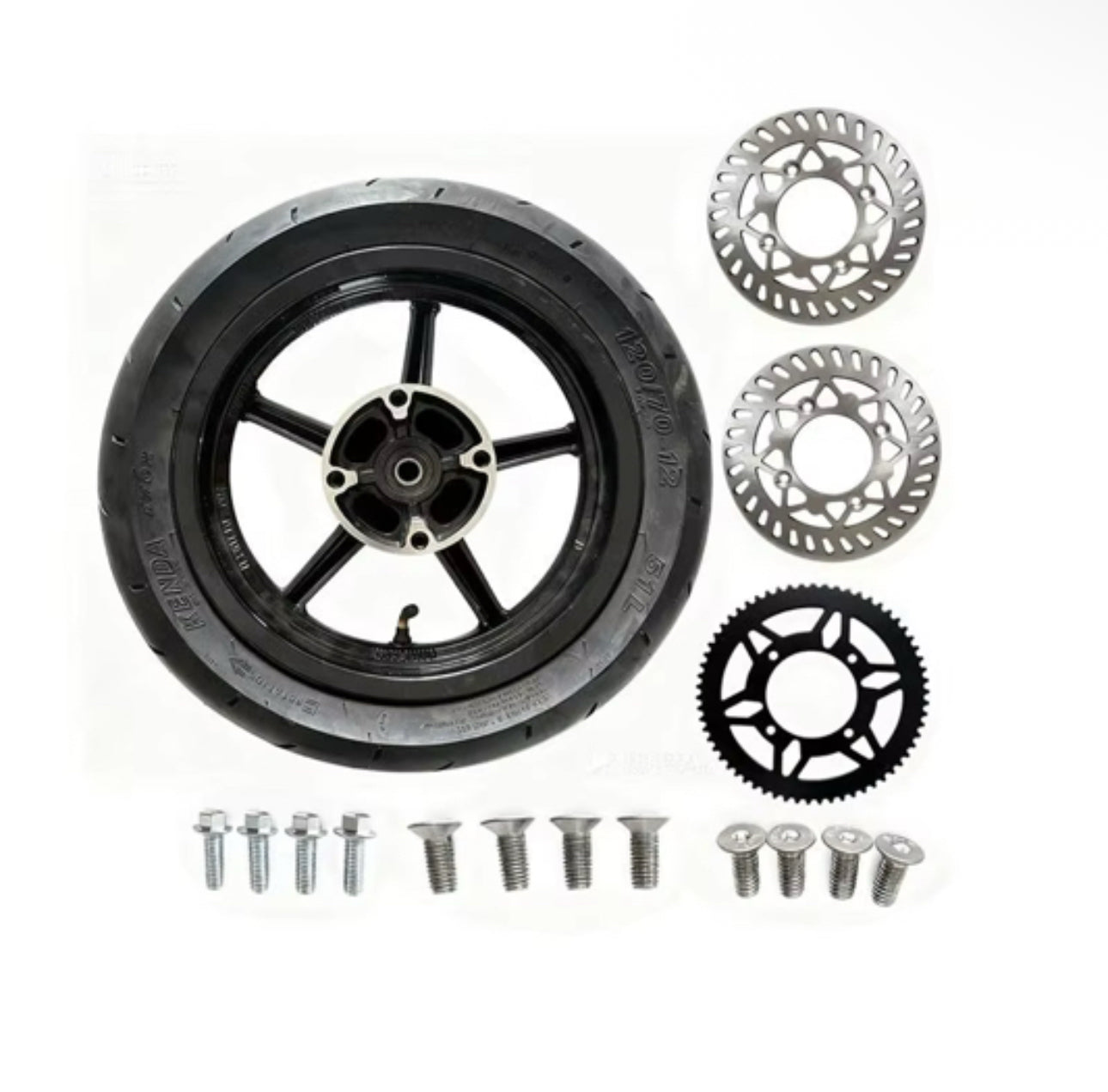 Chrome Tuttio/Yozma Supermoto Wheelset