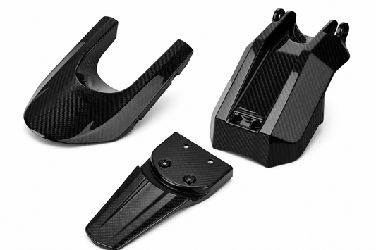 Carbon E Ride Pro Essentials Kit — Battery Cover + Rear Fender + Mud Guard